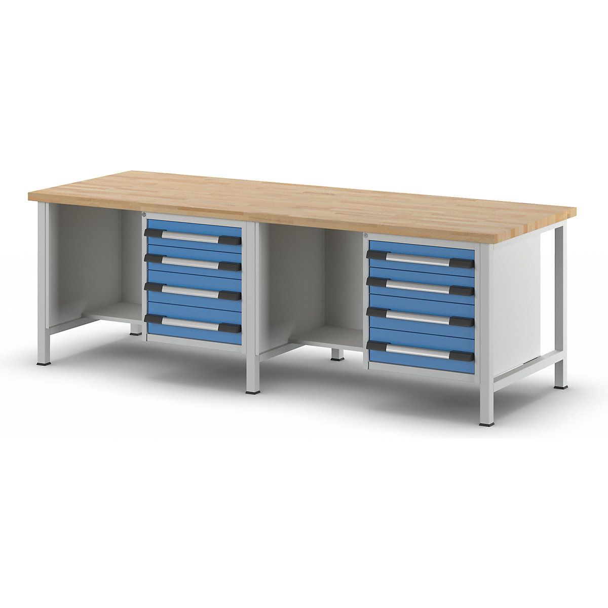 Banco da lavoro, struttura a telaio serie 8000 – eurokraft pro (Foto prodotto 7)-6