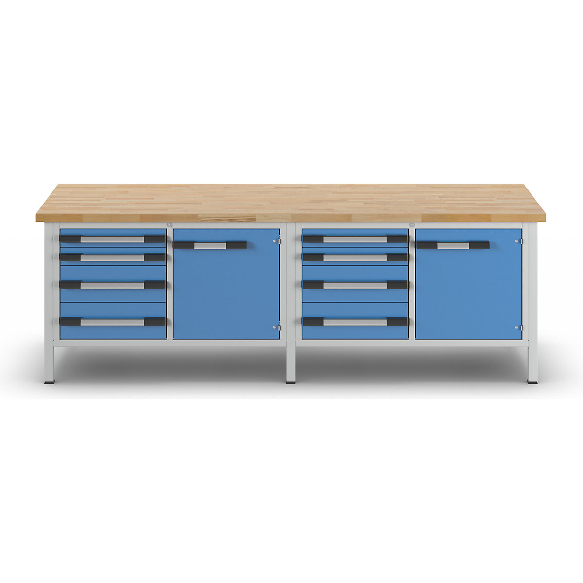 Banco da lavoro, struttura a telaio serie 8000 – eurokraft pro (Foto prodotto 3)-2