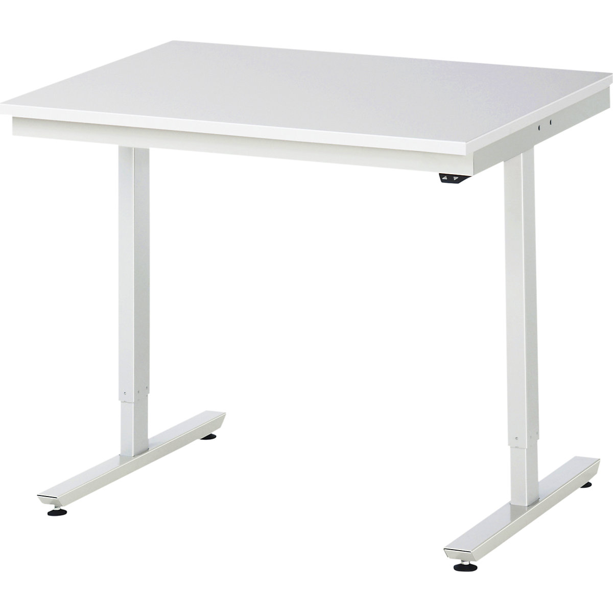 Tavolo da lavoro regolabile elettricamente in altezza - portata 150 kg – RAU, piano in melammina ESD, altezza 720 – 1120 mm, largh. x prof. 1000 x 800 mm-3