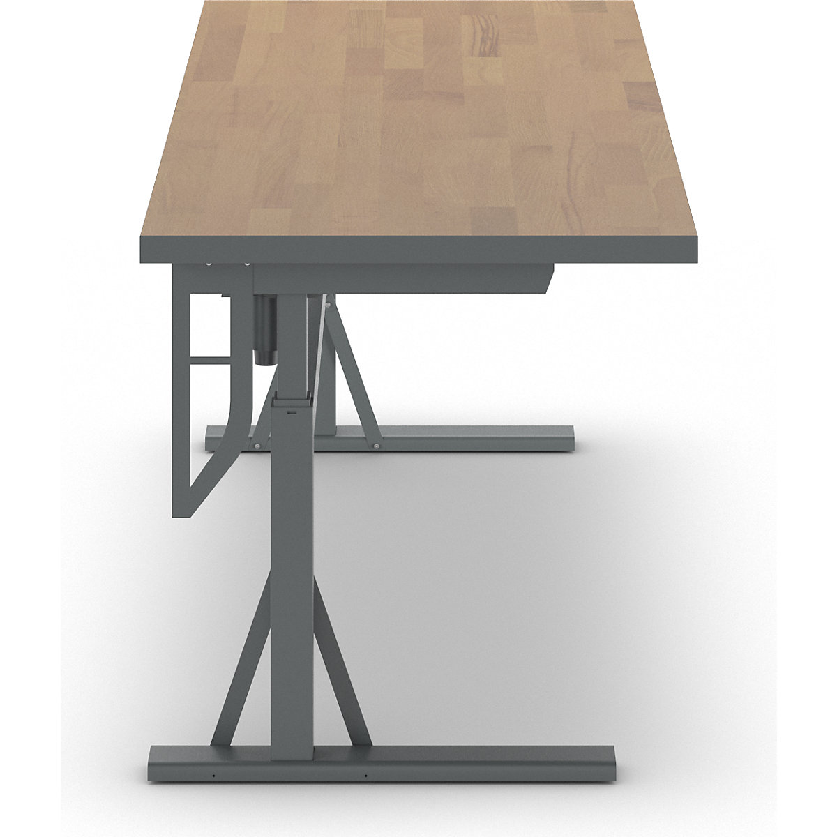 Tavolo da lavoro regolabile elettricamente in altezza - portata 300 kg – eurokraft pro (Foto prodotto 8)-7