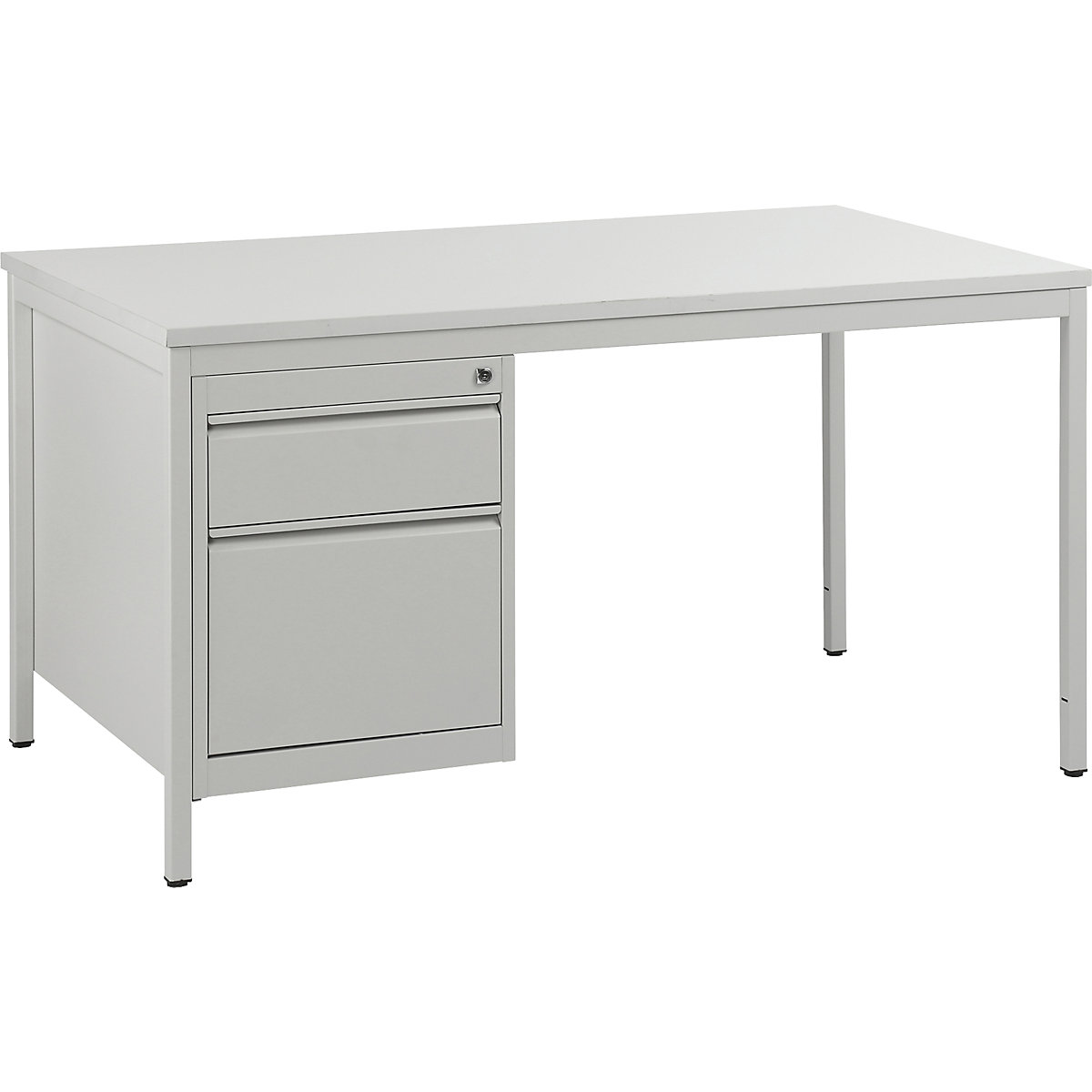 Scrivania per capi reparto, grigio chiaro - eurokraft basic