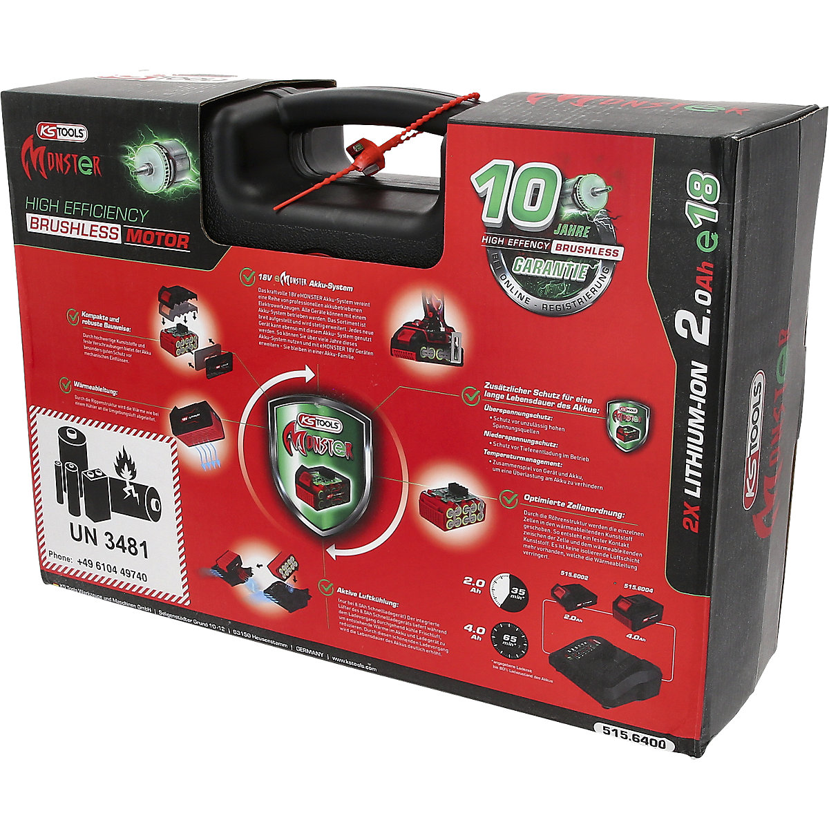 Trapano avvitatore a batteria brushless set da 5 pezzi – KS Tools (Foto prodotto 4)-3