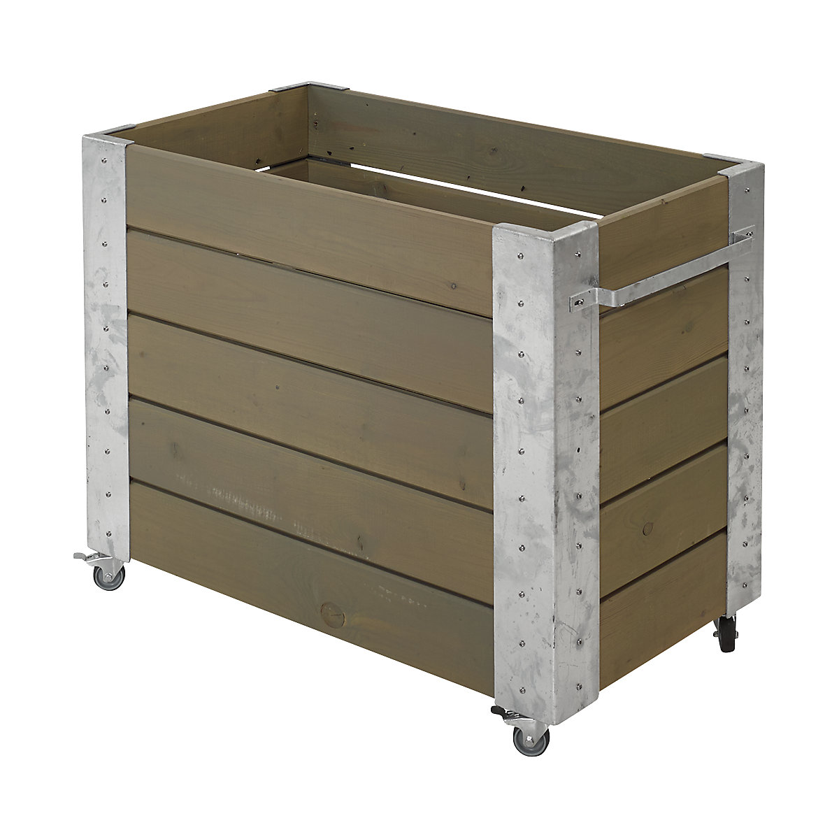 Cassetta per piante con rotelle