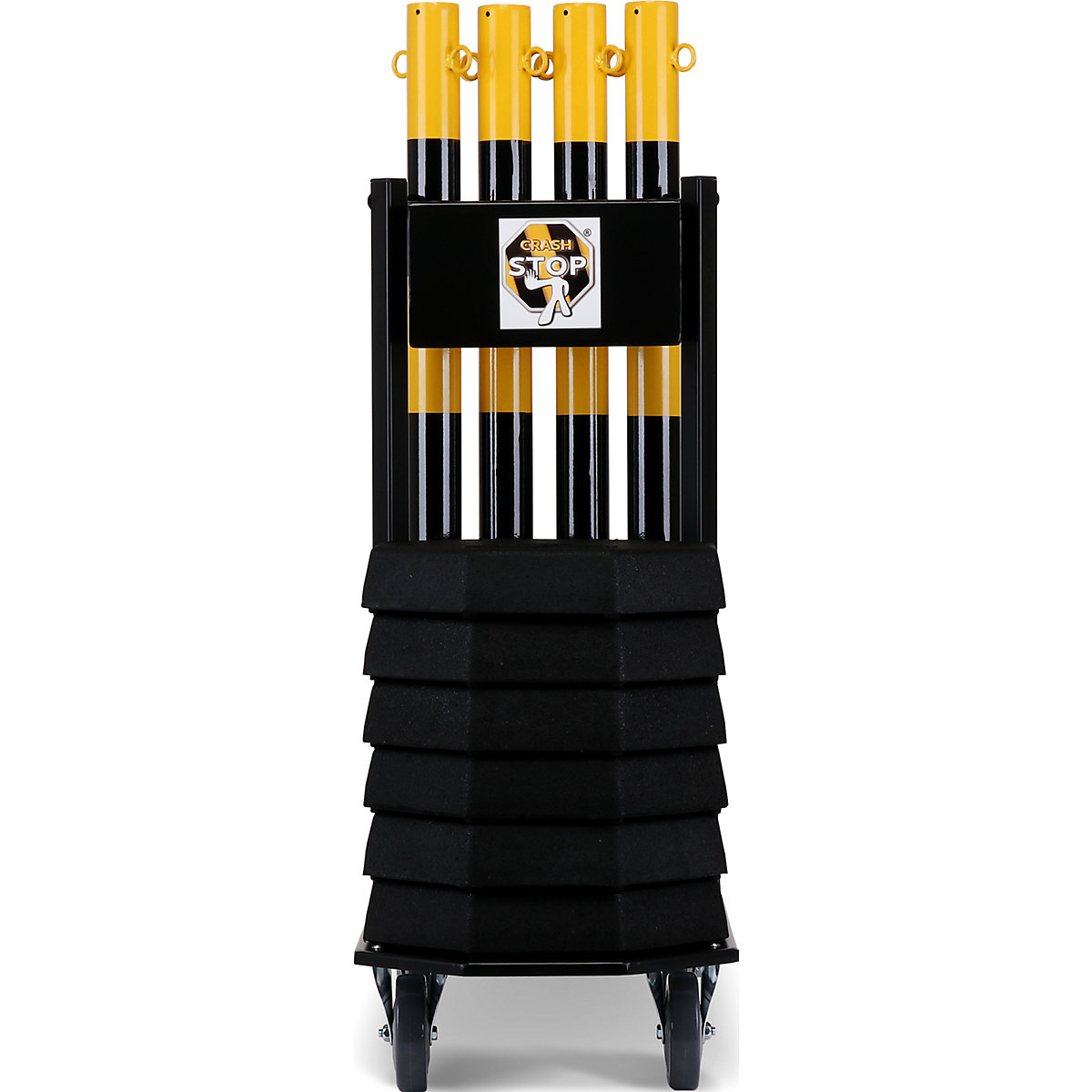 Set di paletti per catena con carrello da trasporto – CrashStop (Foto prodotto 5)-4