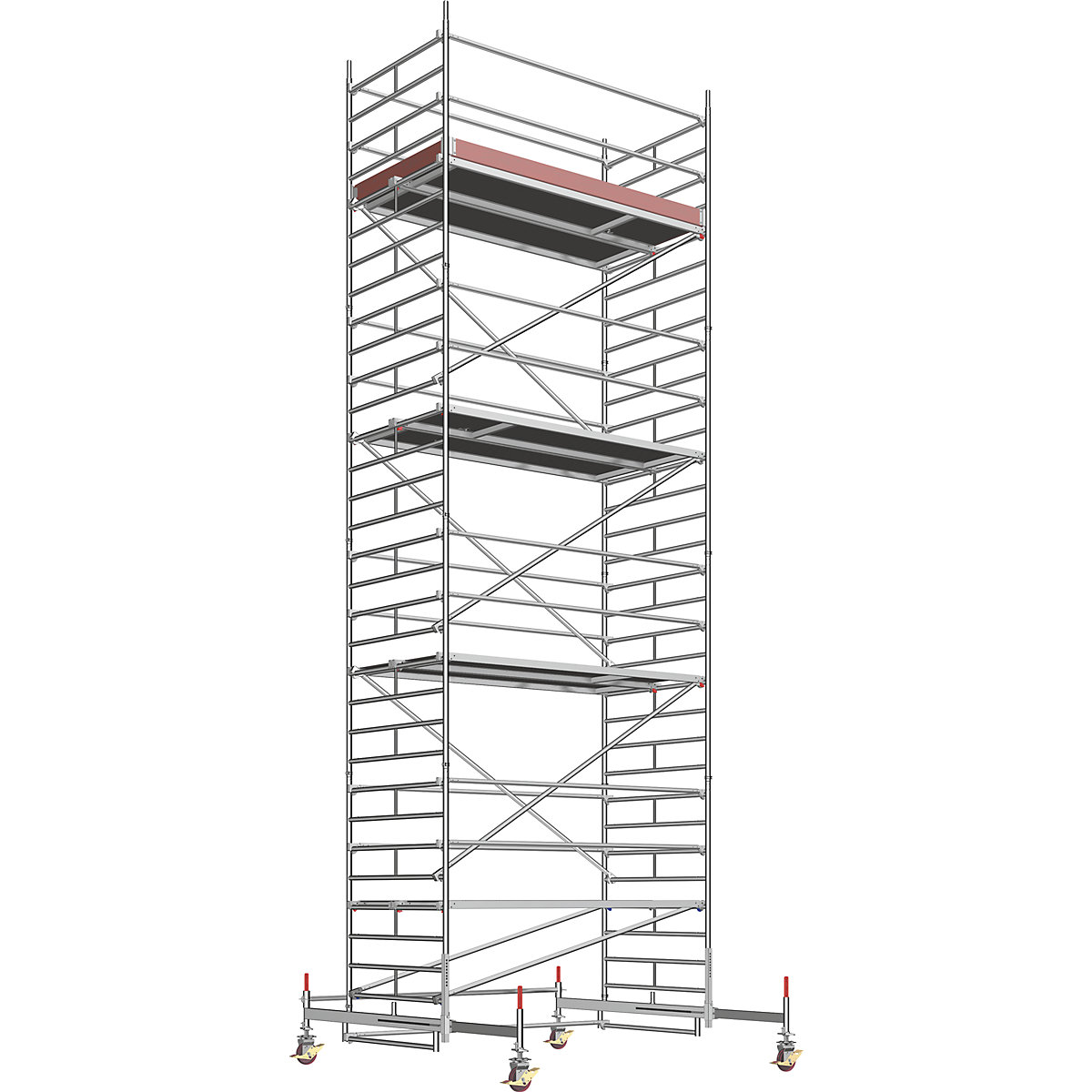 Trabattello universale – Layher, versione larga, altezza del trabattello 8,61 m-1