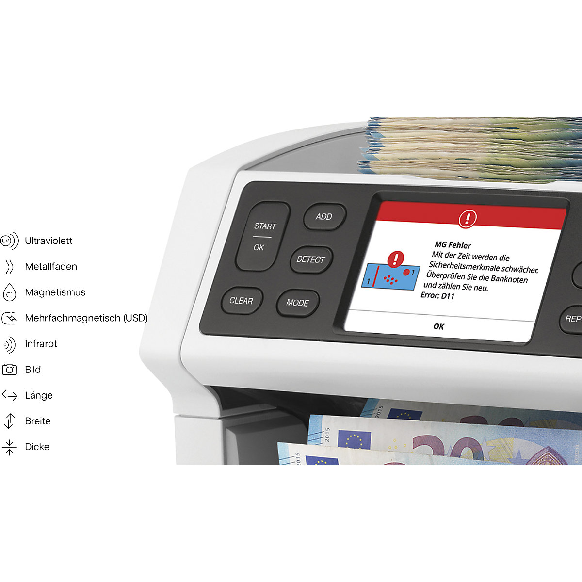 Geldscheinprüfgerät 2865-SC Safescan (Produktabbildung 2)-1