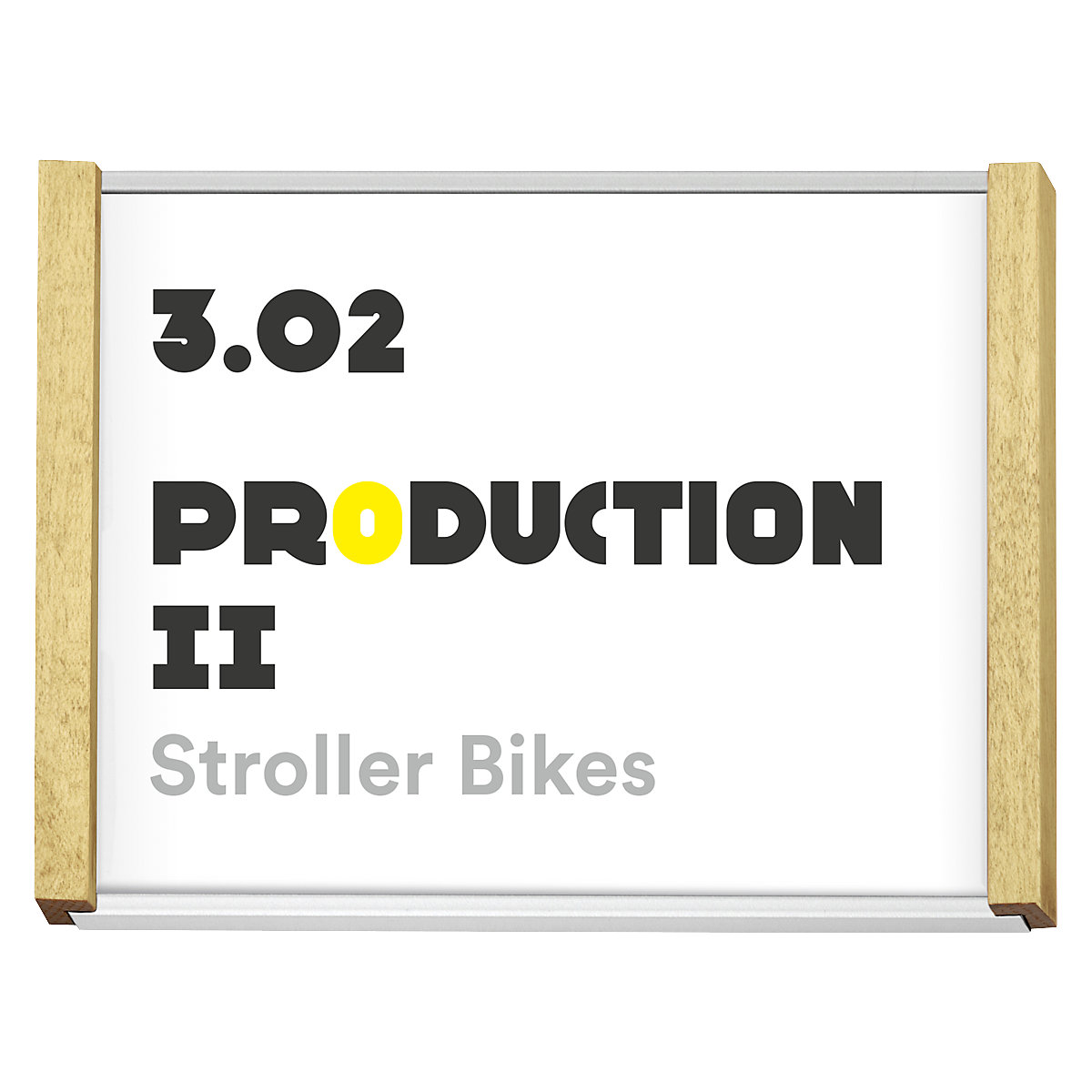 Wegweiser Alu-Holz-Serie Silver