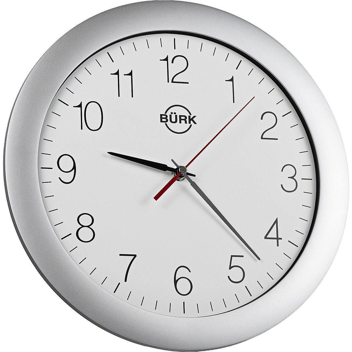 Kaiserkraft Wall Clock ABS Plastic Silver 300mm 4