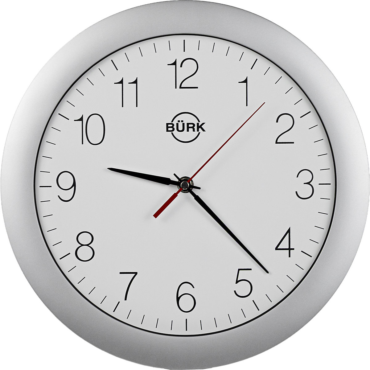 Kaiserkraft Wall Clock ABS Plastic Silver 300mm 2