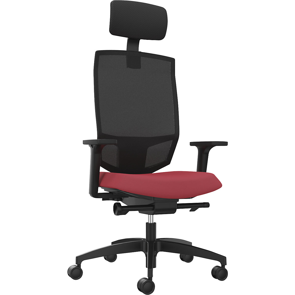 Dauphin JUST EVO MESH Office Chair Black/Red 3
