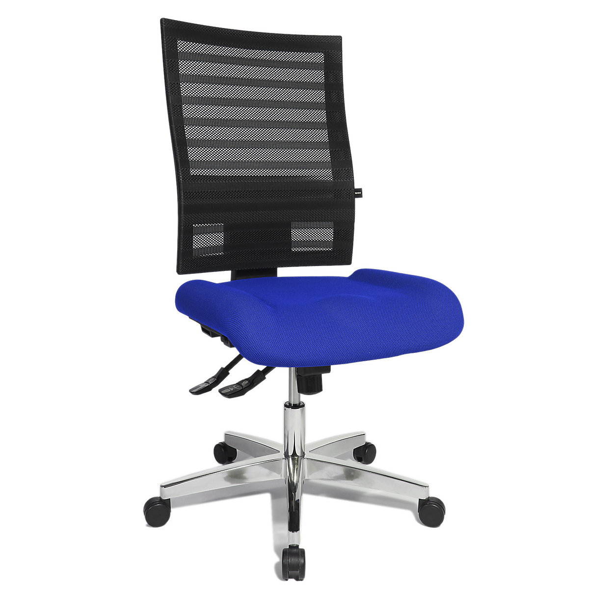 Topstar Operator Swivel Chair Aluminum Black Mesh Blue 5