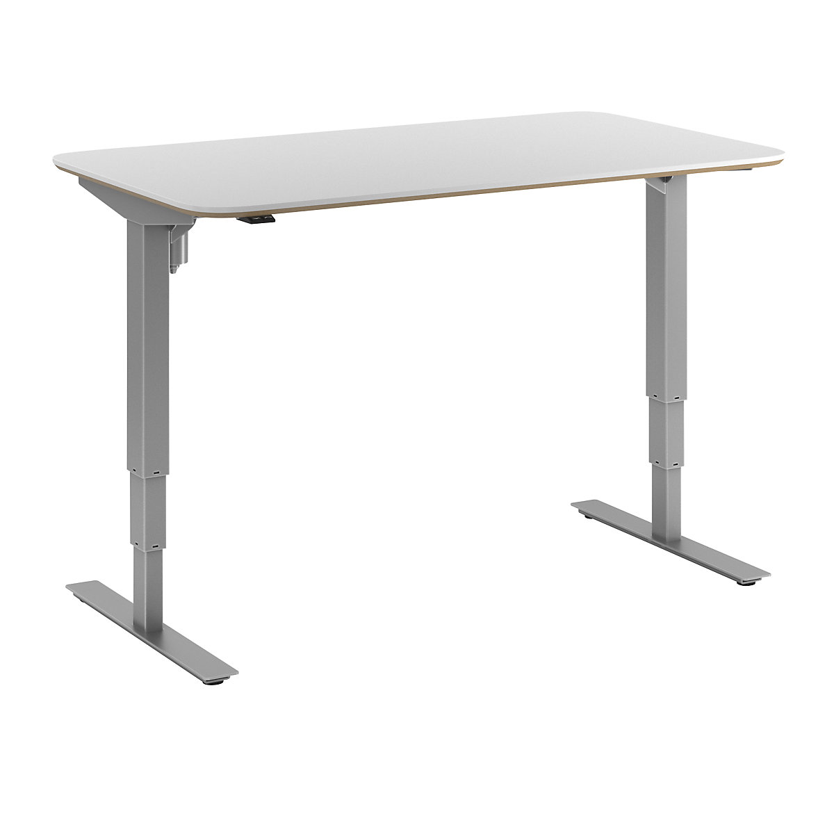 Bureau Kaiserkraft Atlanta Trend, réglable en hauteur électriquement, Blanc/Argent 3