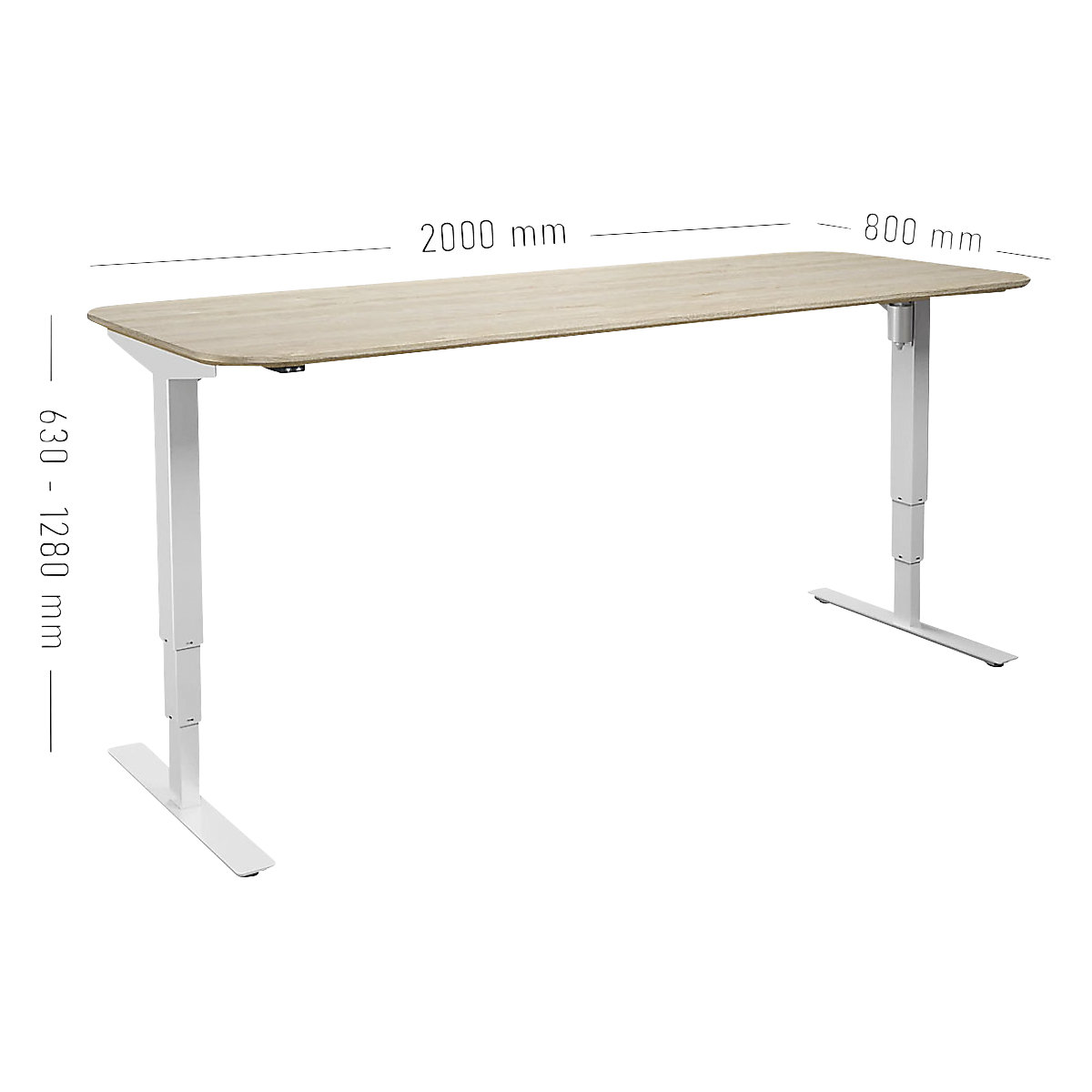 Schreibtisch Atlanta Trend, elektrisch höhenverstellbar (Produktabbildung 7)-6