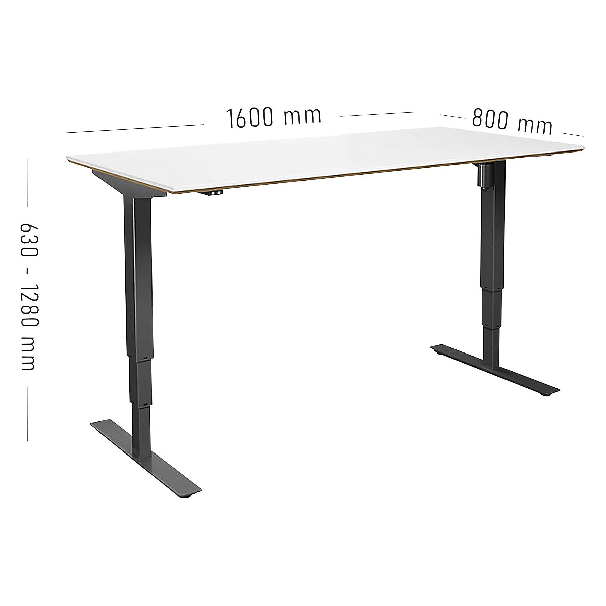Kaiserkraft Atlanta Trend Desk White/Black 1600x800 6