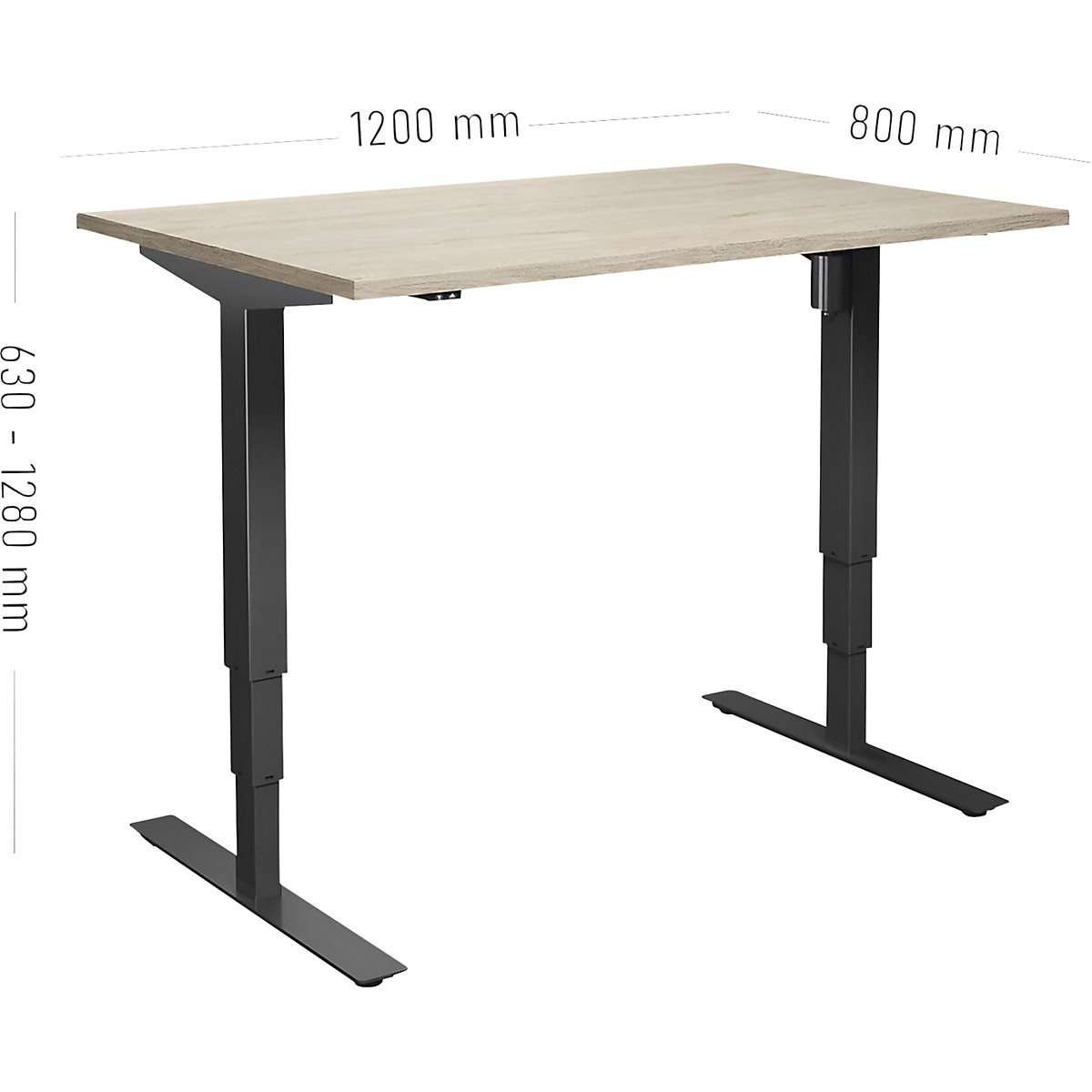 Schreibtisch Atlanta, elektrisch höhenverstellbar (Produktabbildung 6)-5