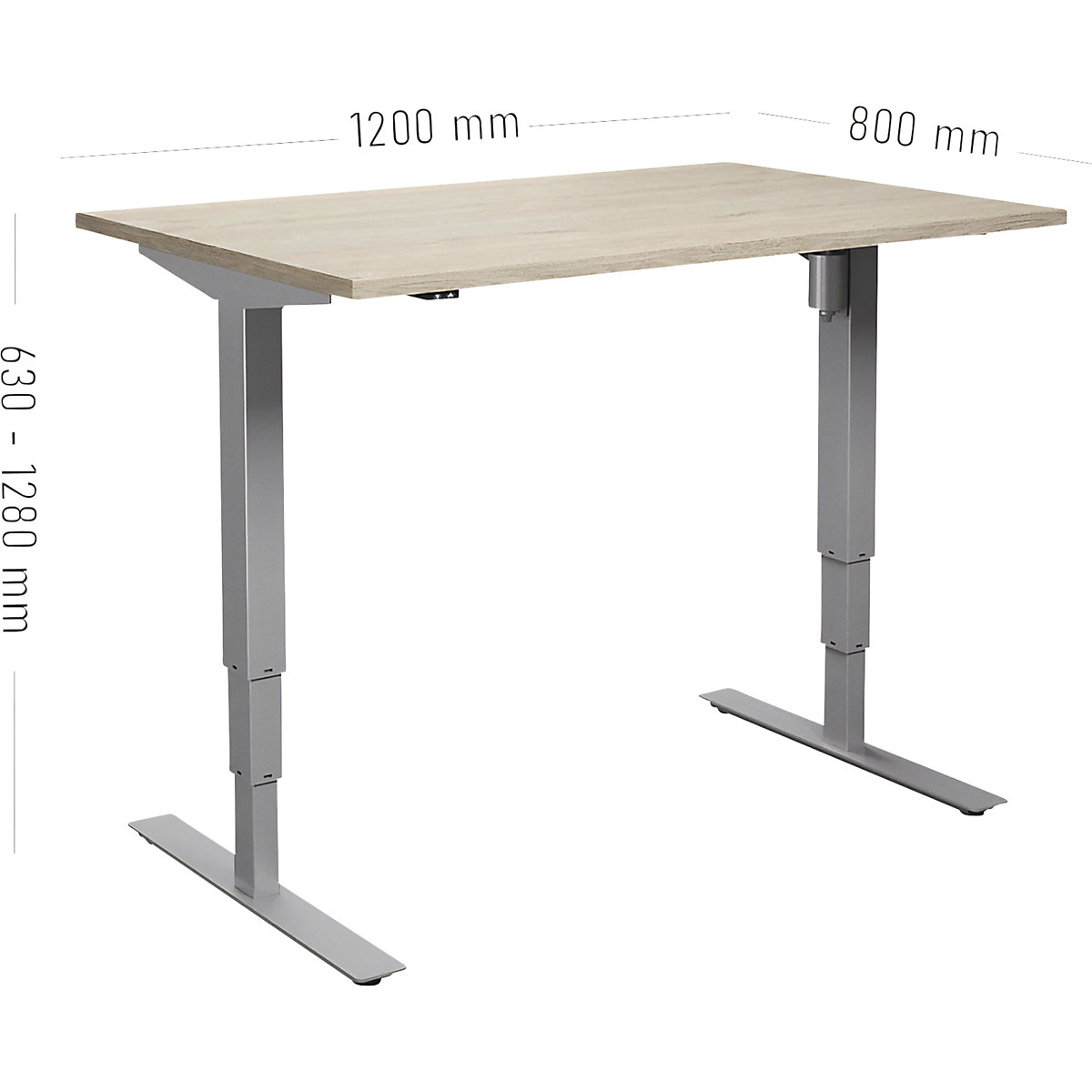 Schreibtisch Atlanta, elektrisch höhenverstellbar (Produktabbildung 6)-5