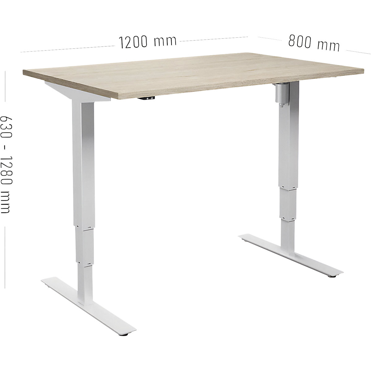 Schreibtisch Atlanta, elektrisch höhenverstellbar (Produktabbildung 6)-5