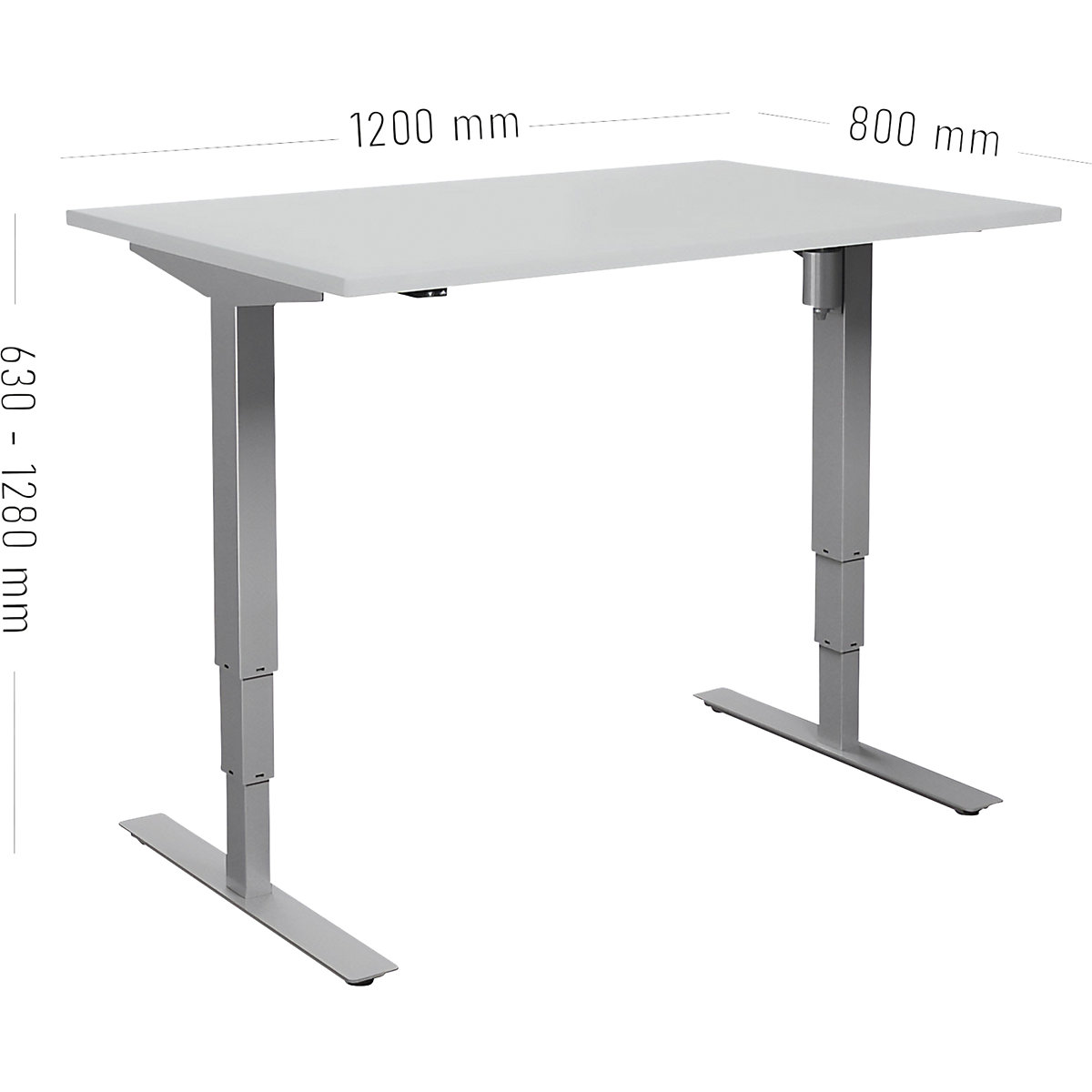 Schreibtisch Atlanta, elektrisch höhenverstellbar (Produktabbildung 6)-5