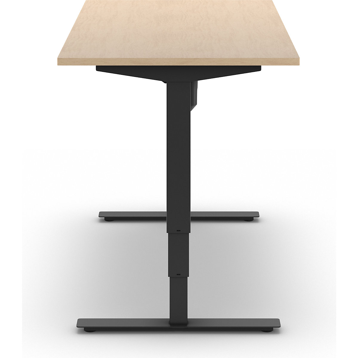 Kaiserkraft Atlanta Height-Adjustable Desk Birch/Black 140x80 cm 9