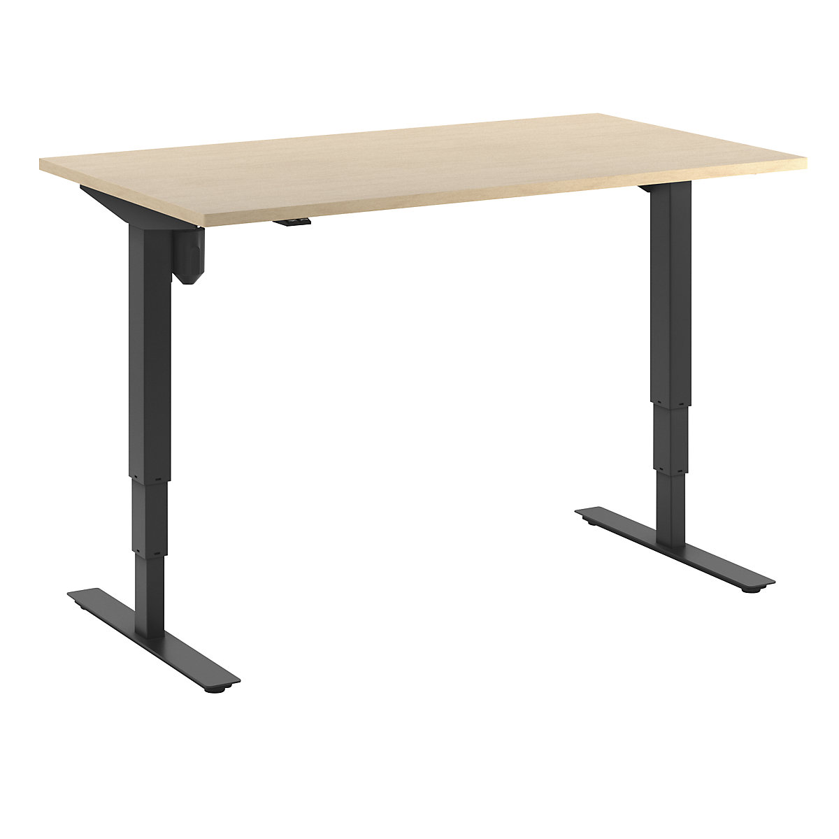 Kaiserkraft Atlanta Height-Adjustable Desk Birch/Black 140x80 cm 3