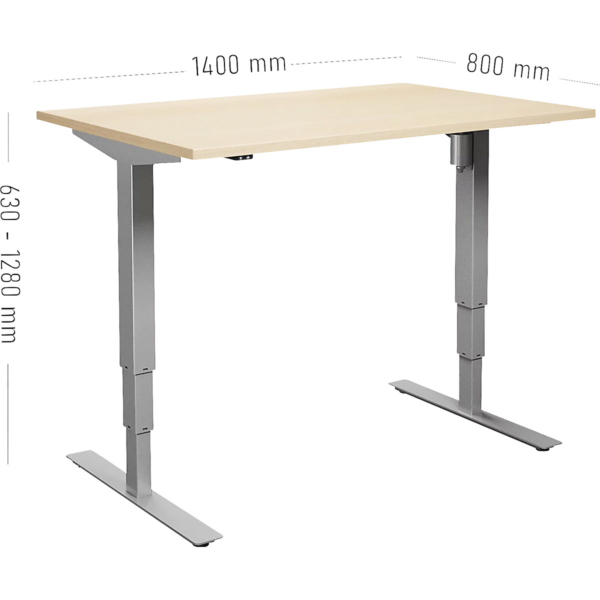 Schreibtisch Atlanta, elektrisch höhenverstellbar (Produktabbildung 6)-5