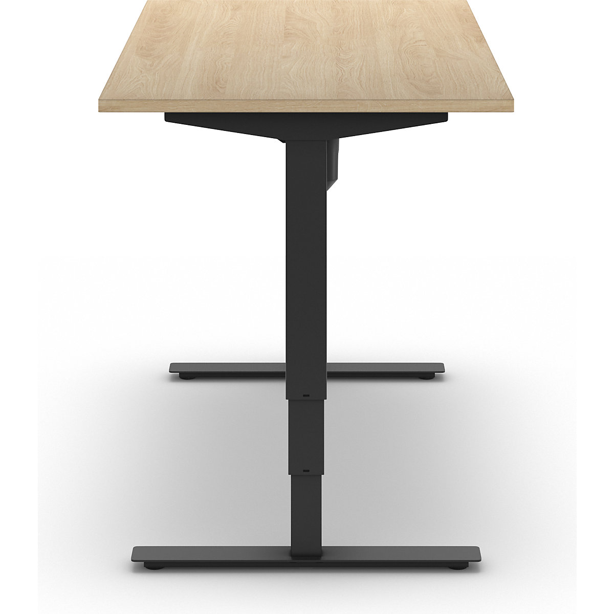 kaiserkraft Atlanta Electric Standing Desk Oak/Black 140x80 9