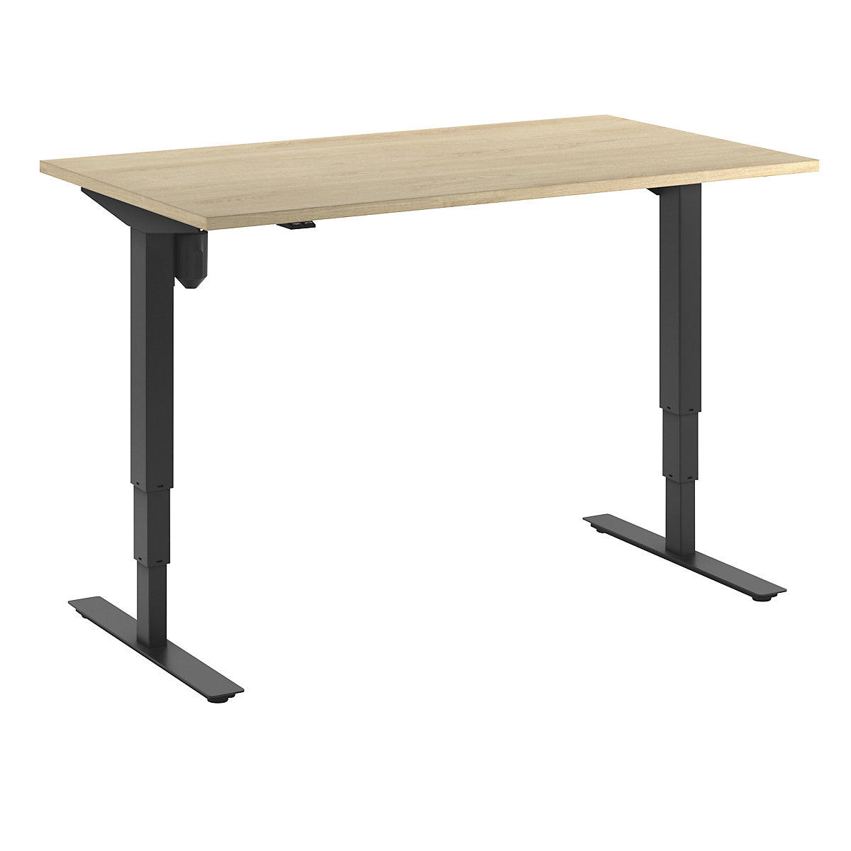 kaiserkraft Atlanta Electric Standing Desk Oak/Black 140x80 3