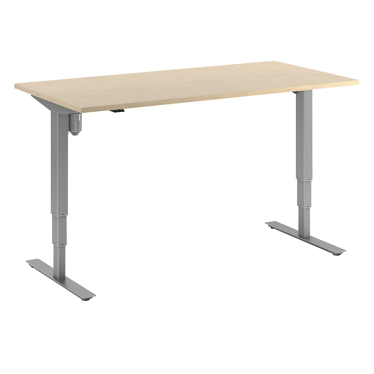 Kaiserkraft Atlanta Electric Standing Desk Birch/Silver 160x80 3