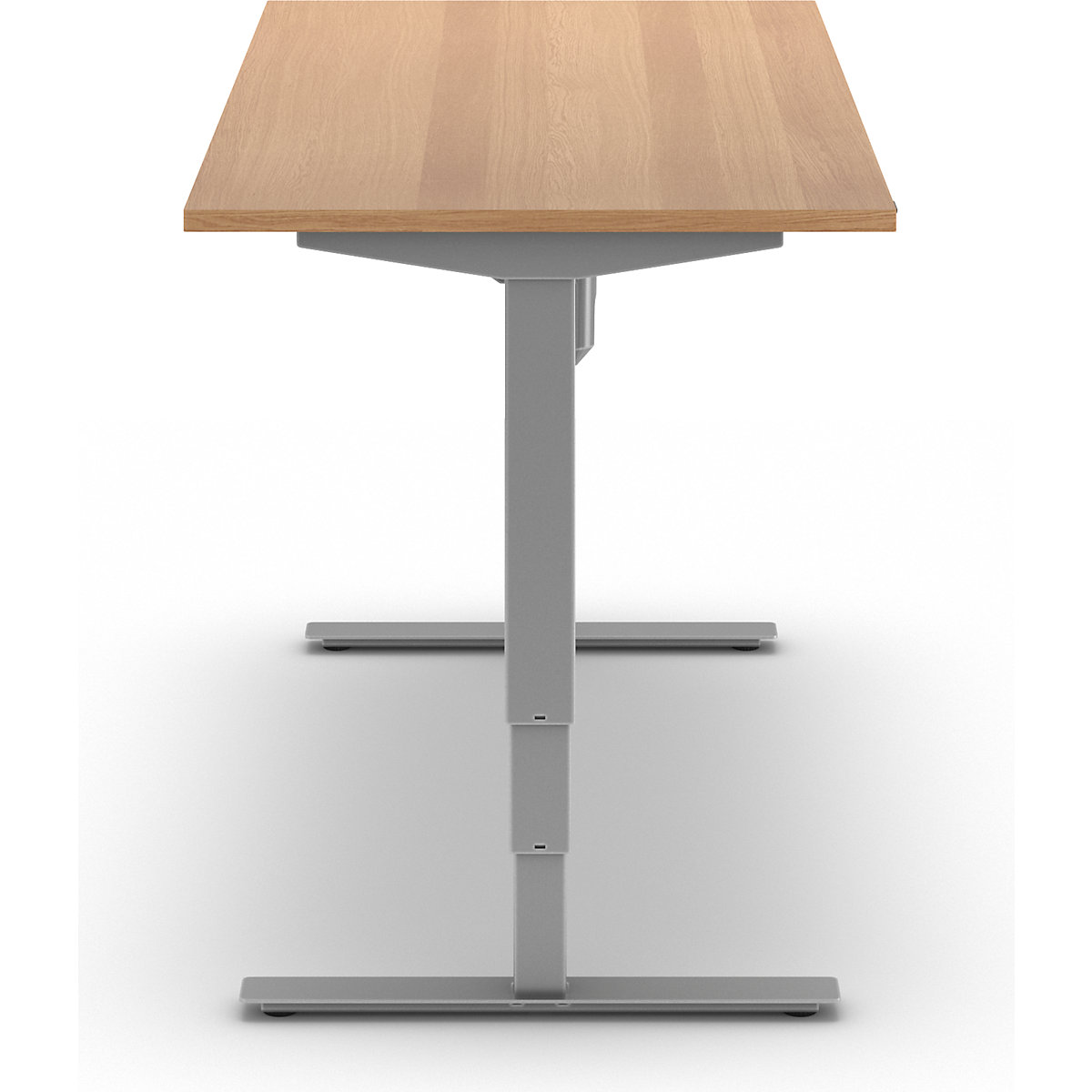 Kaiserkraft Atlanta Electric Height-Adjustable Desk Beech/Silver 160x80 cm 9