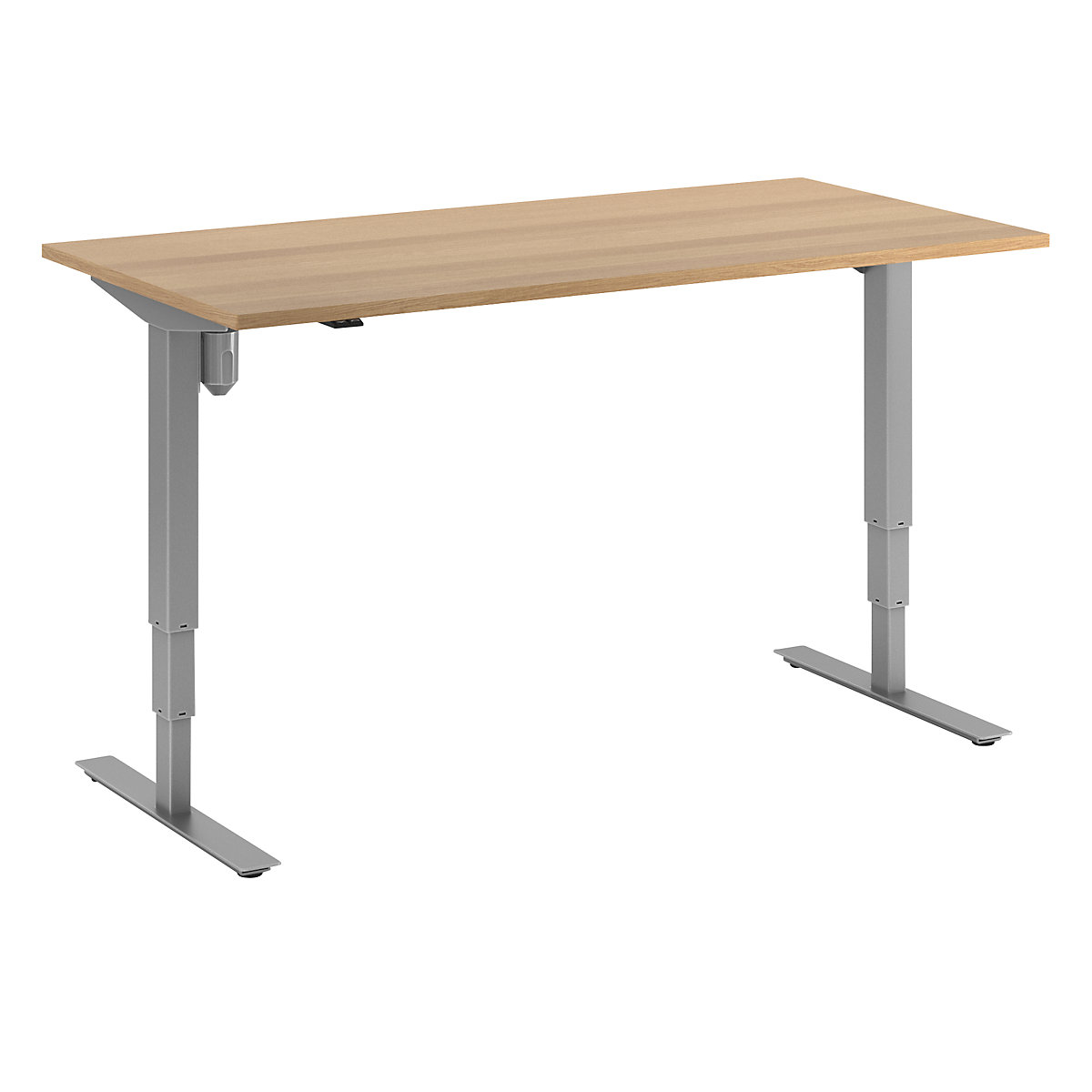 Kaiserkraft Atlanta Electric Height-Adjustable Desk Beech/Silver 160x80 cm 3
