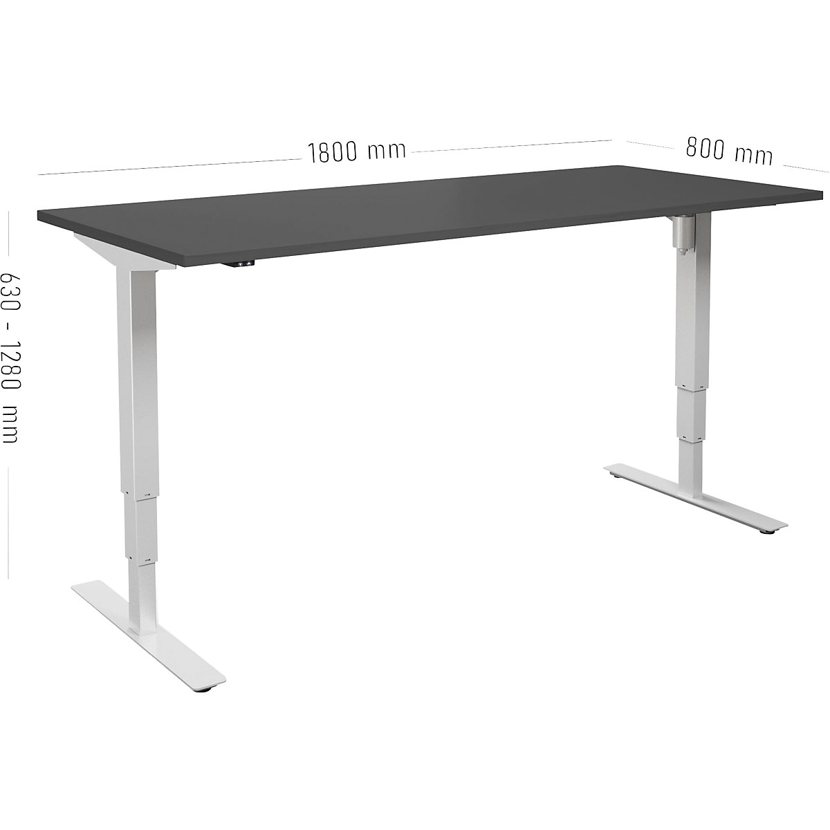 Schreibtisch Atlanta, elektrisch höhenverstellbar (Produktabbildung 6)-5
