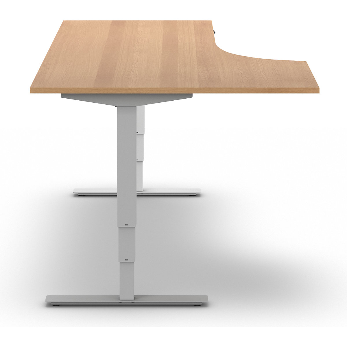 kaiserkirk Atlanta Height Adjustable Corner Desk Beech/White Left 6