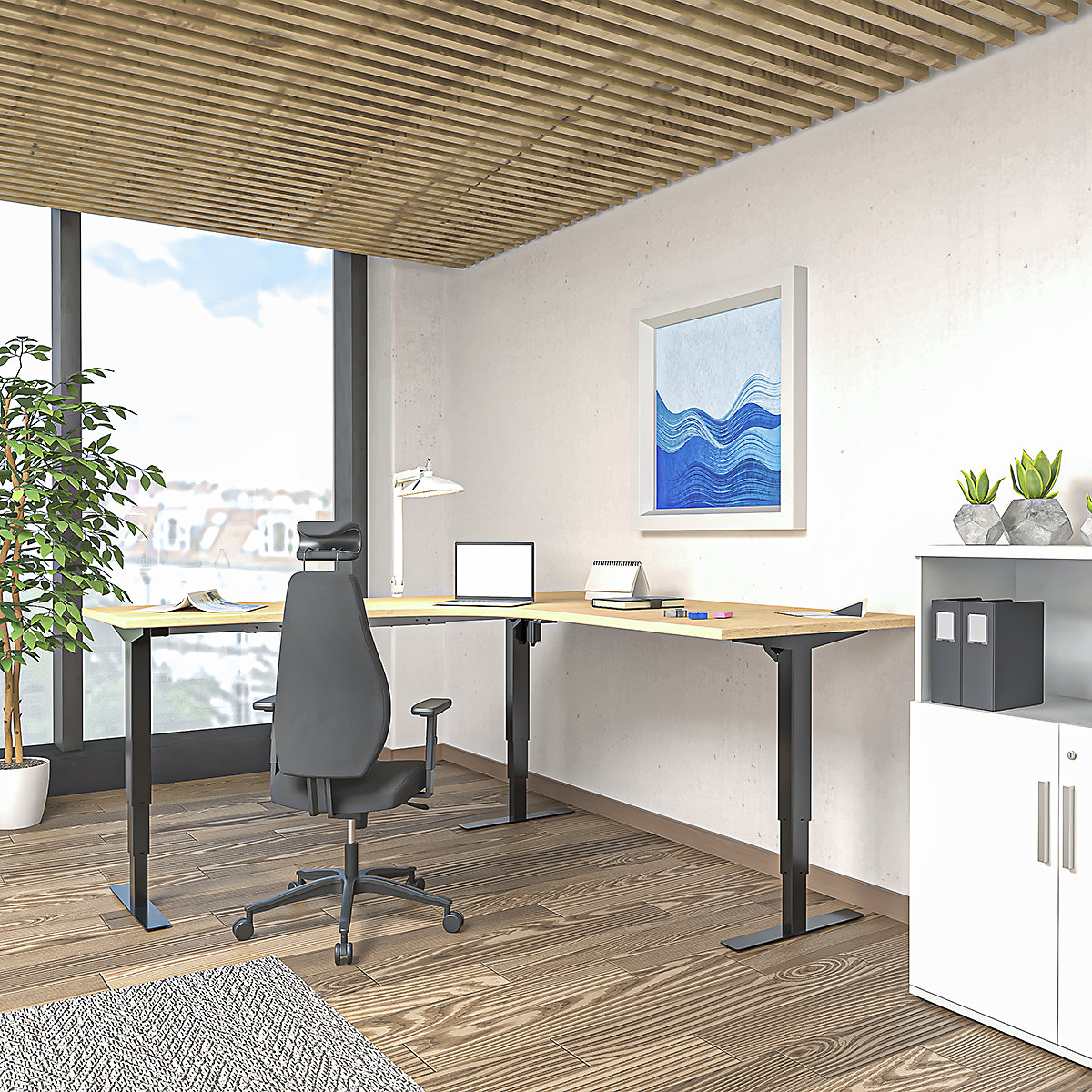 Schreibtisch Atlanta, elektrisch höhenverstellbar (Produktabbildung 6)-5