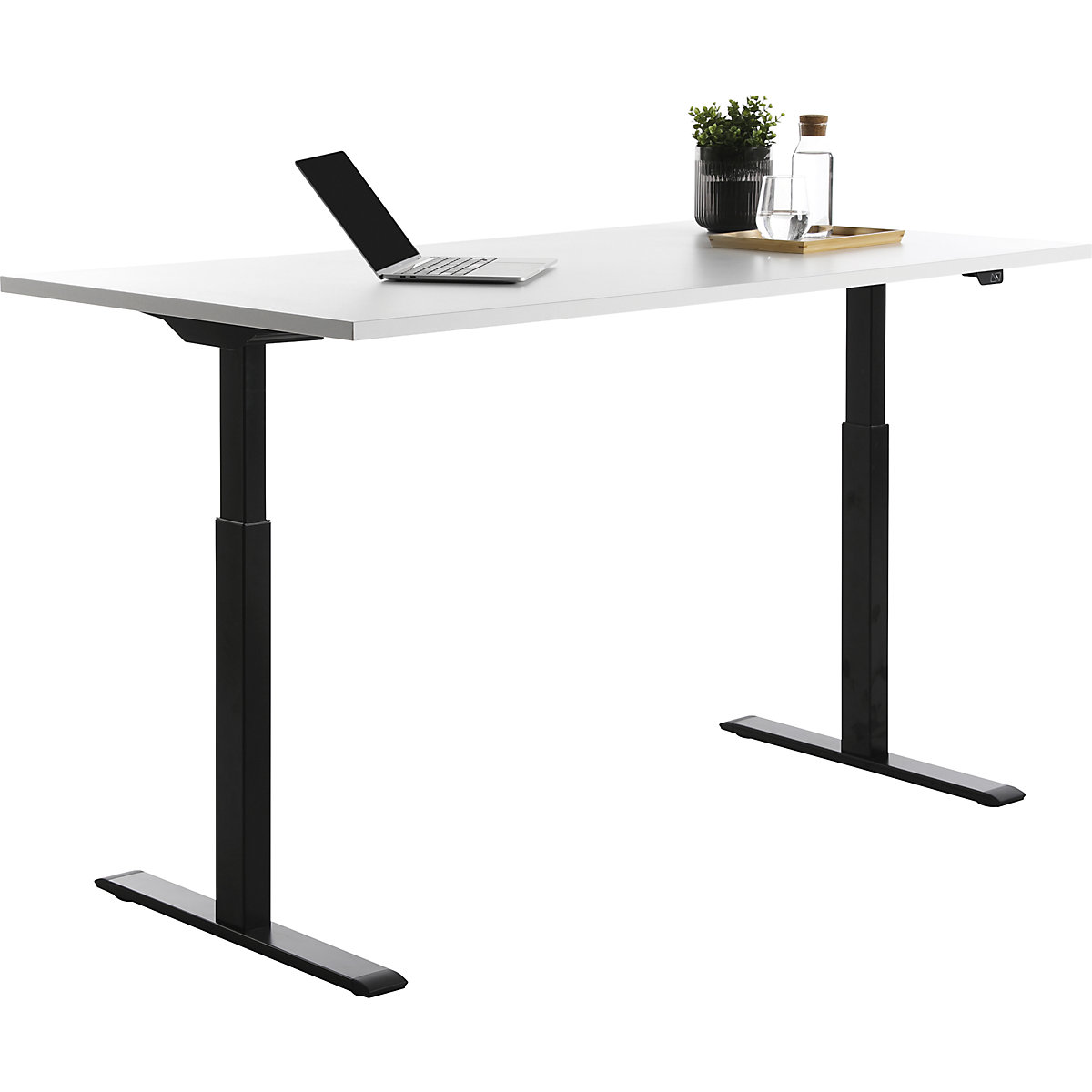 Topstar E-TABLE Height-Adjustable Desk White/Black 160x80 cm 5