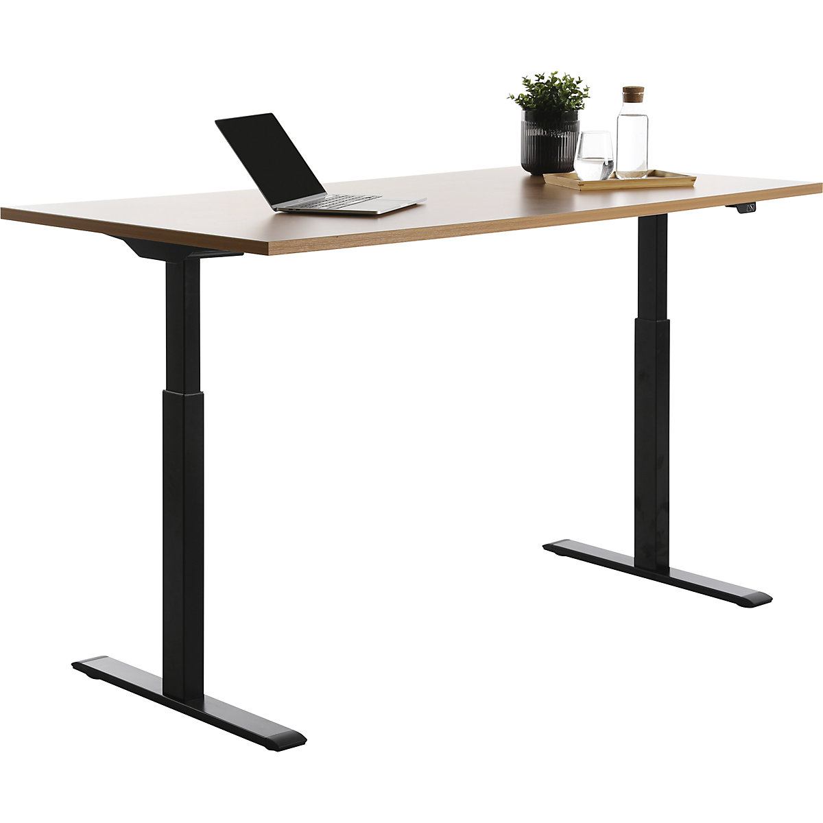 Topstar E-TABLE Height-Adjustable Desk Beech/Black 160x80cm 5