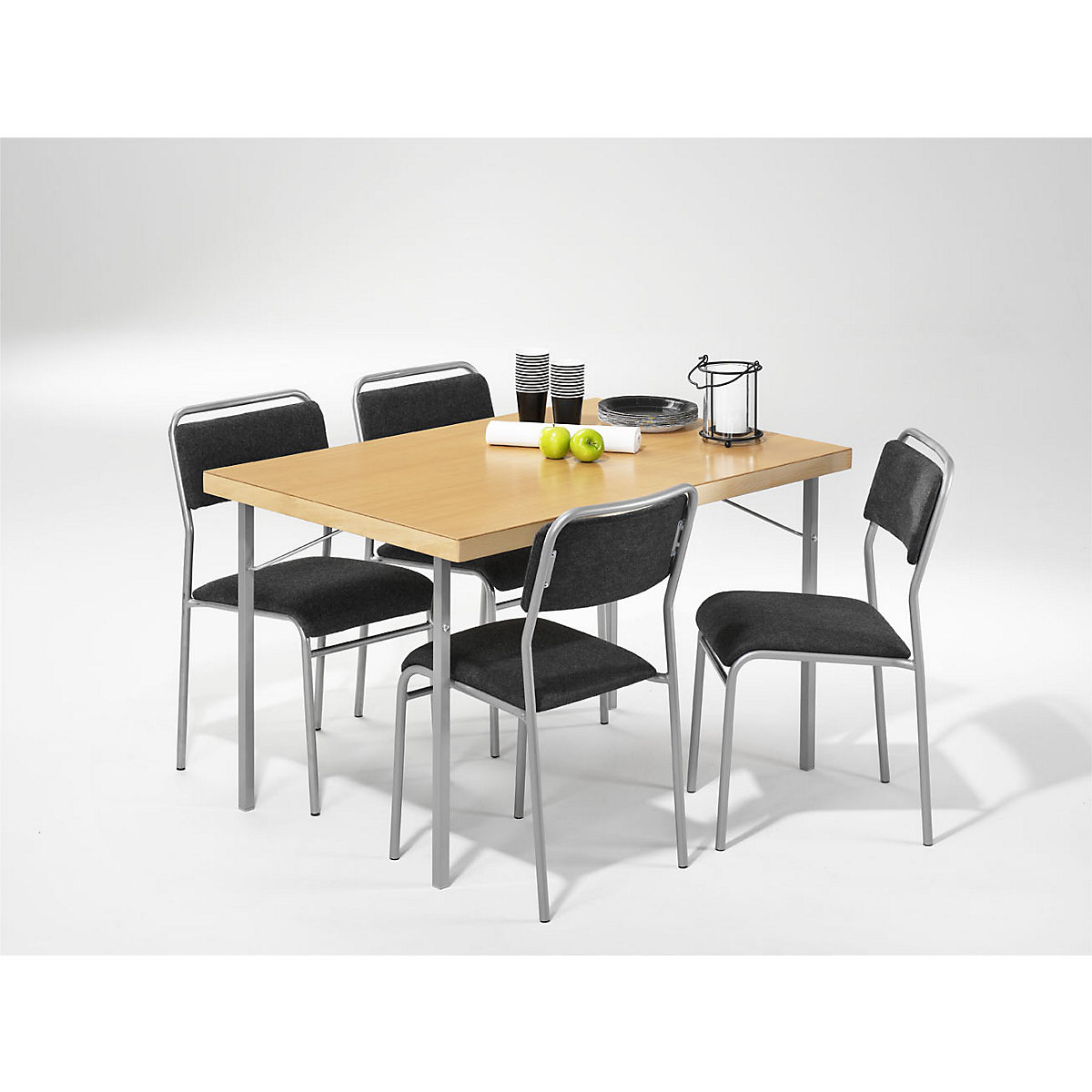 Kaiserkraft Table Pliante Métal Argent 1800x800mm 8