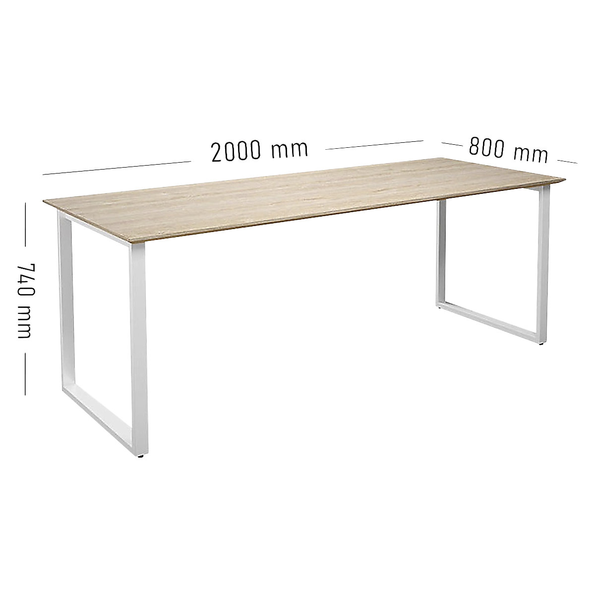 Mehrzwecktisch DUO-O Trend, gerade Platte (Produktabbildung 2)-1