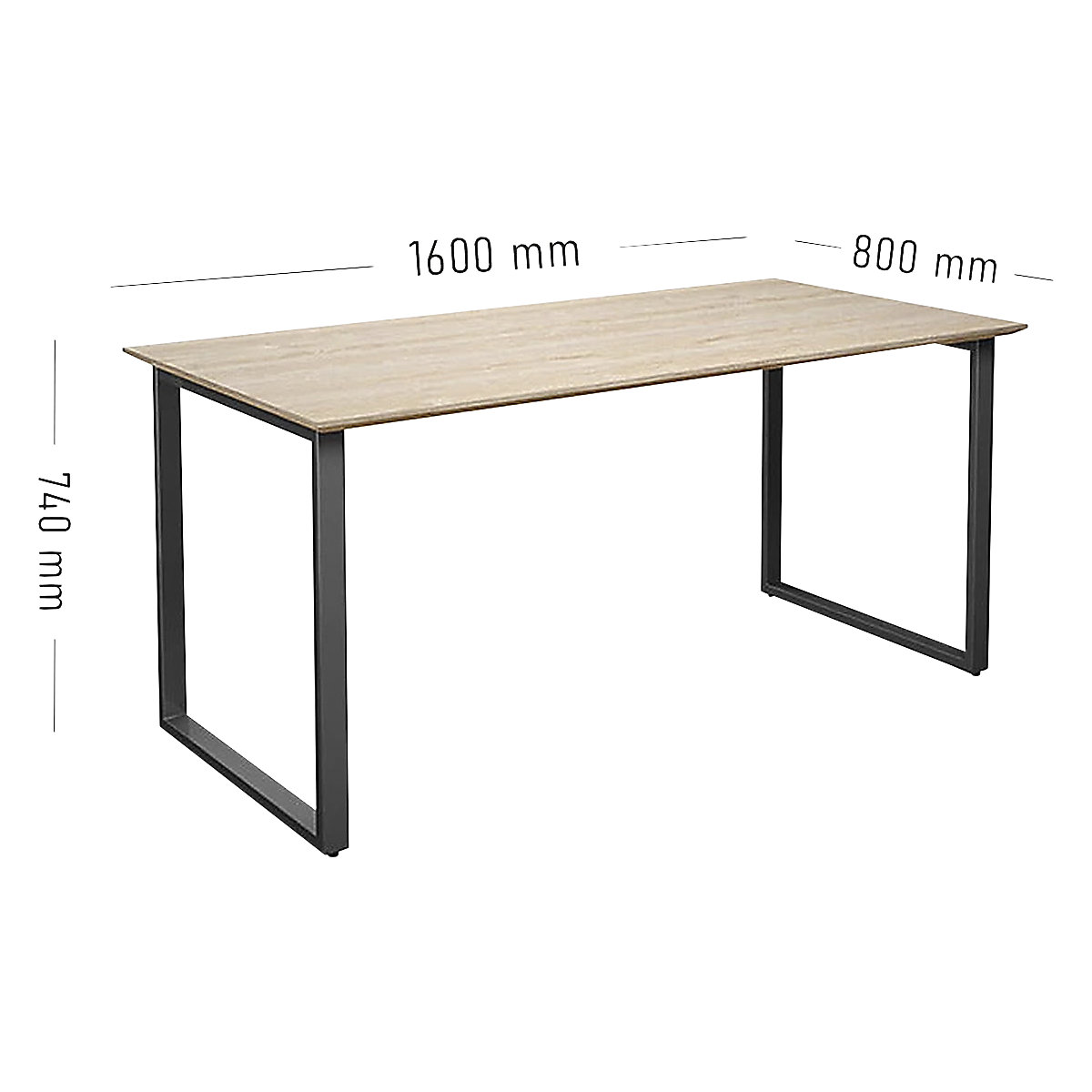 Mehrzwecktisch DUO-O Trend, gerade Platte (Produktabbildung 2)-1