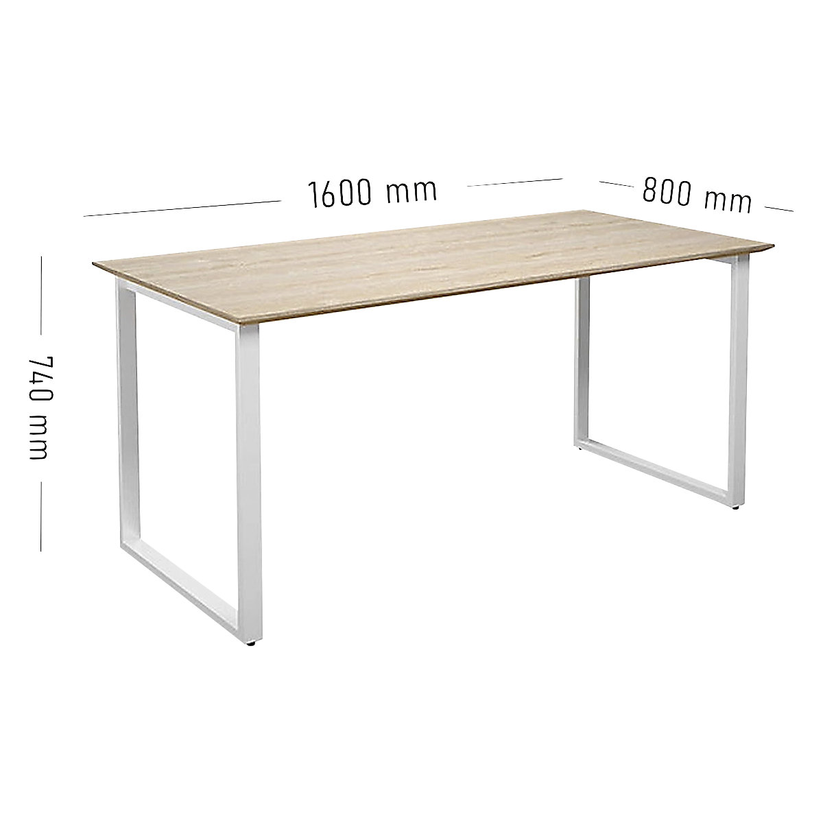 Kaiserkraft DUO-O Trend Multipurpose Table Oak/White 1600x800 4