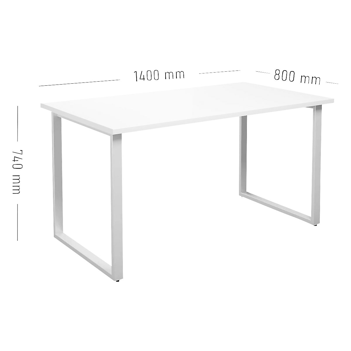 kaiserkraft DUO-O Multipurpose Table White 1400x800mm 4