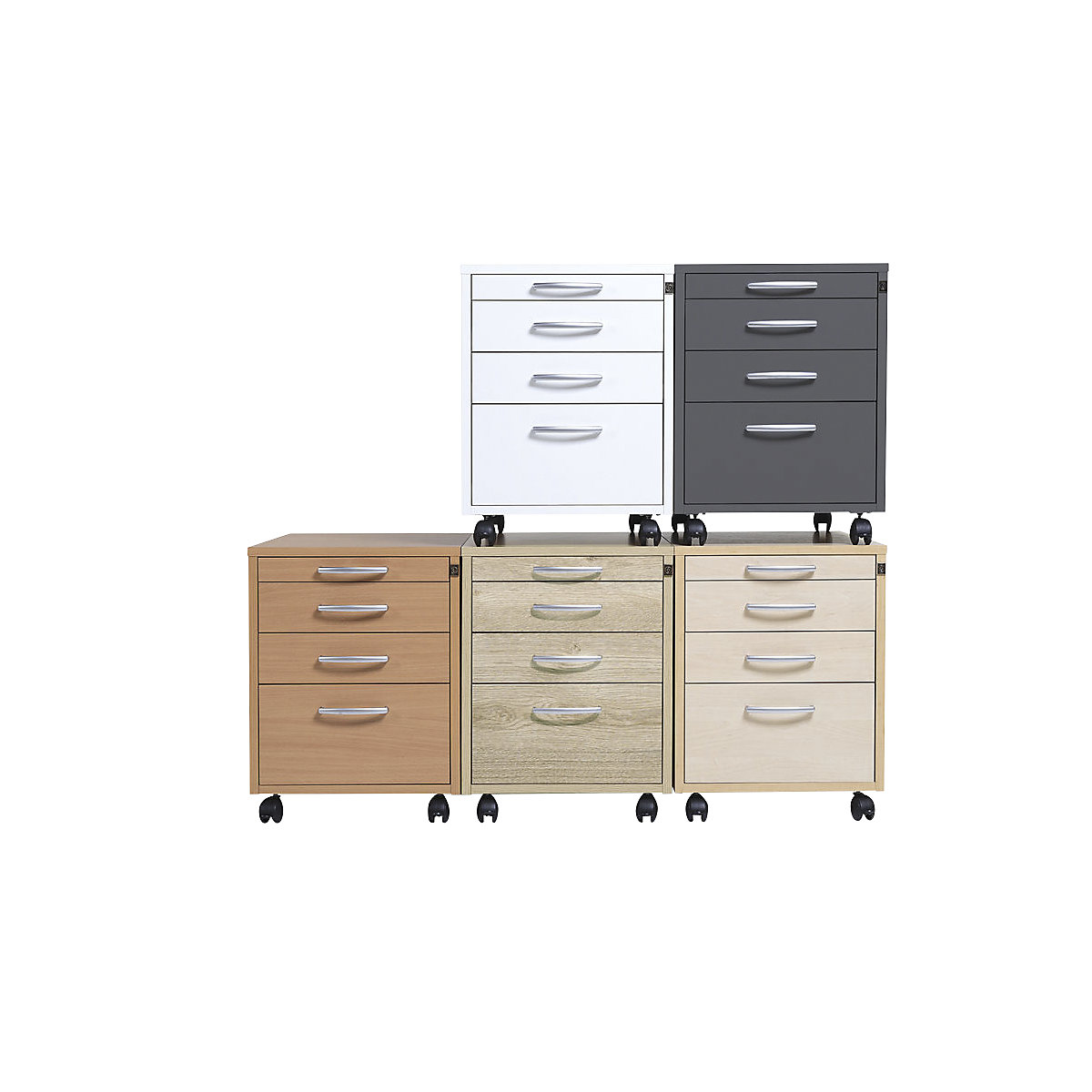 Rollcontainer Miami, 4 Schubladen (Produktabbildung 3)-2