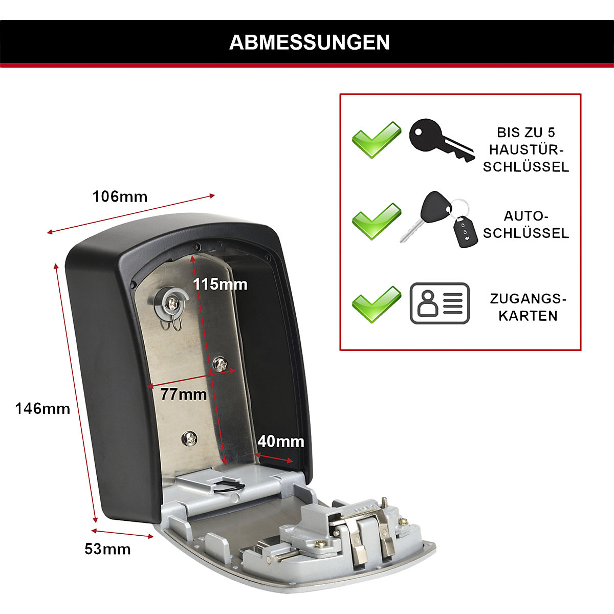 Schlüsselkasten extra groß (Produktabbildung 3)-2