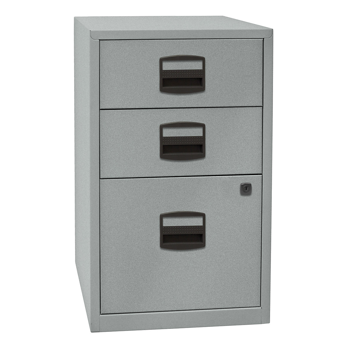 Beistellschrank PFA BISLEY, 2 Schubladen, 1 Hängeregistratur, silber-1