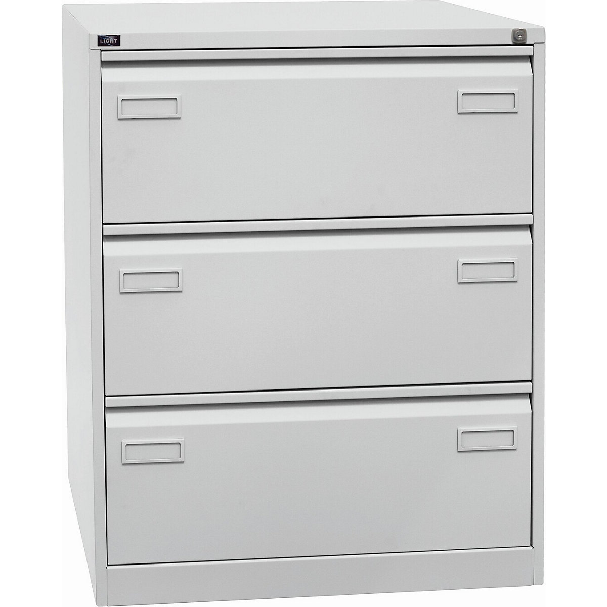 Hängeregistraturschrank LIGHT, 2-bahnig BISLEY, 3 Schübe, DIN A4, lichtgrau-1