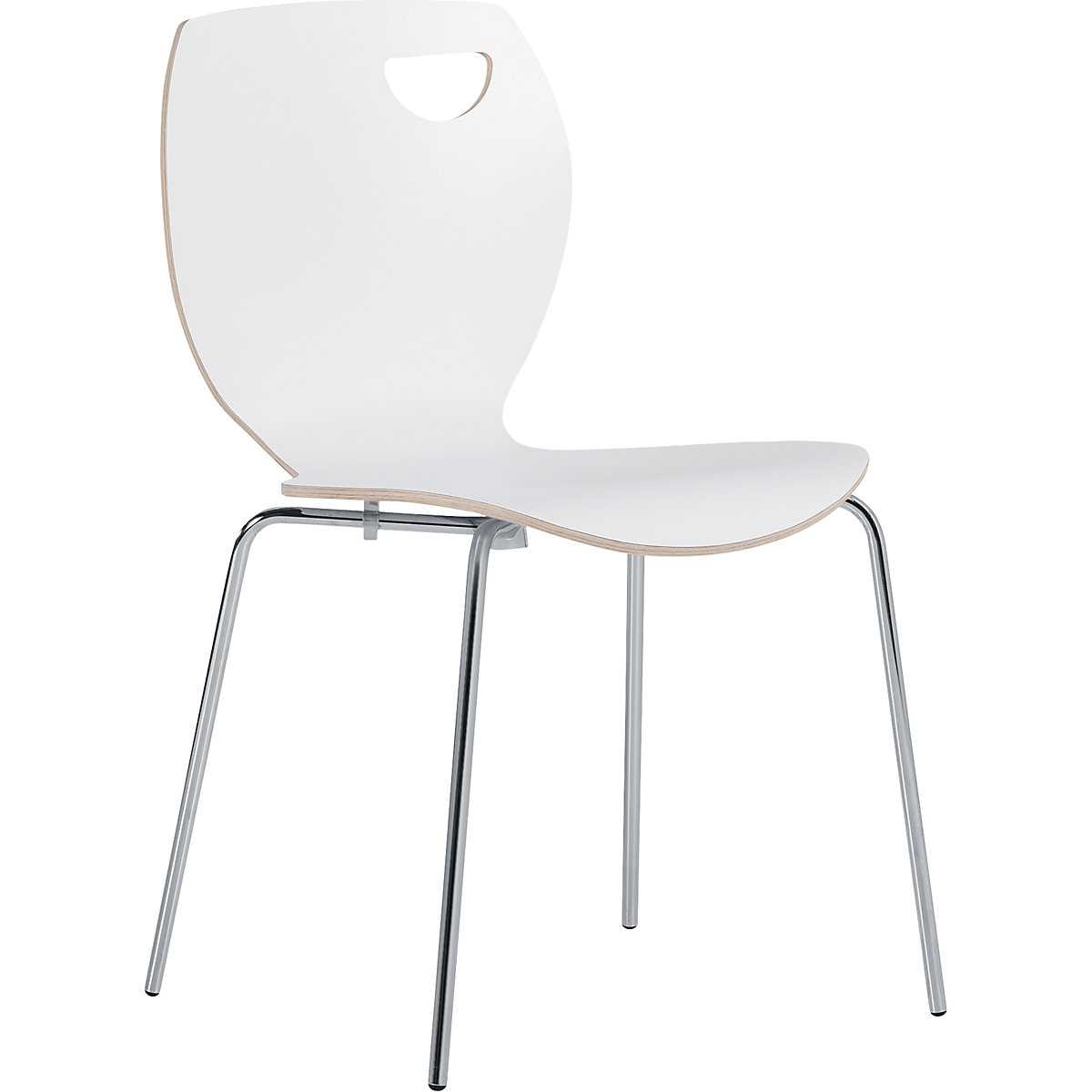 Kaiserkraft Laura Shell Chair White/Chrome 3