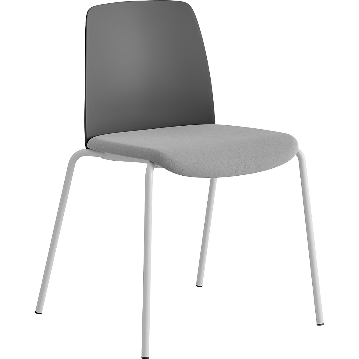 kaiserkraft Helmer Multipurpose Chair Dark Grey/Light Grey/White Set of 4 2