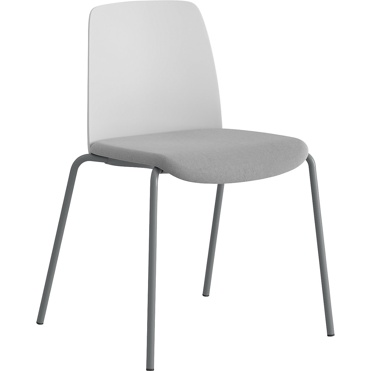 kaiserkraft Helmer Multipurpose Chair White/Light Grey Silver 2