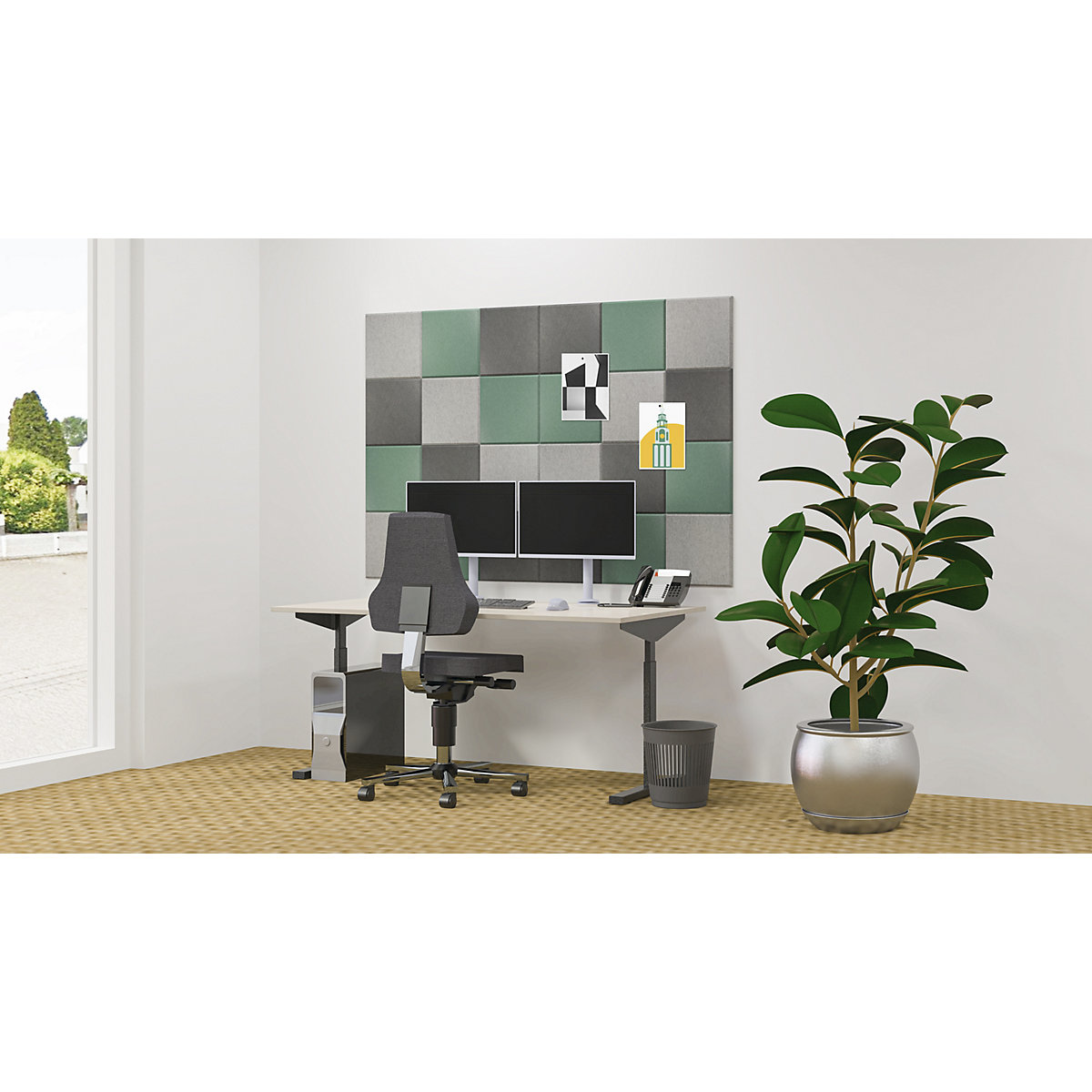 Akustik-Wandfliese eurokraft basic (Produktabbildung 4)-3