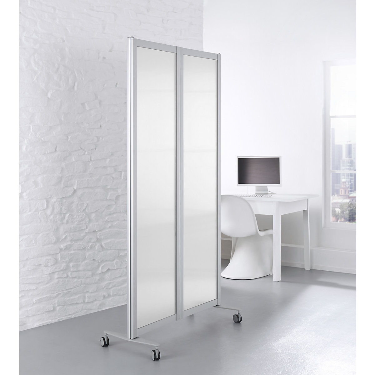 Mobile Faltstellwand, schwer entflammbar (Produktabbildung 2)-1