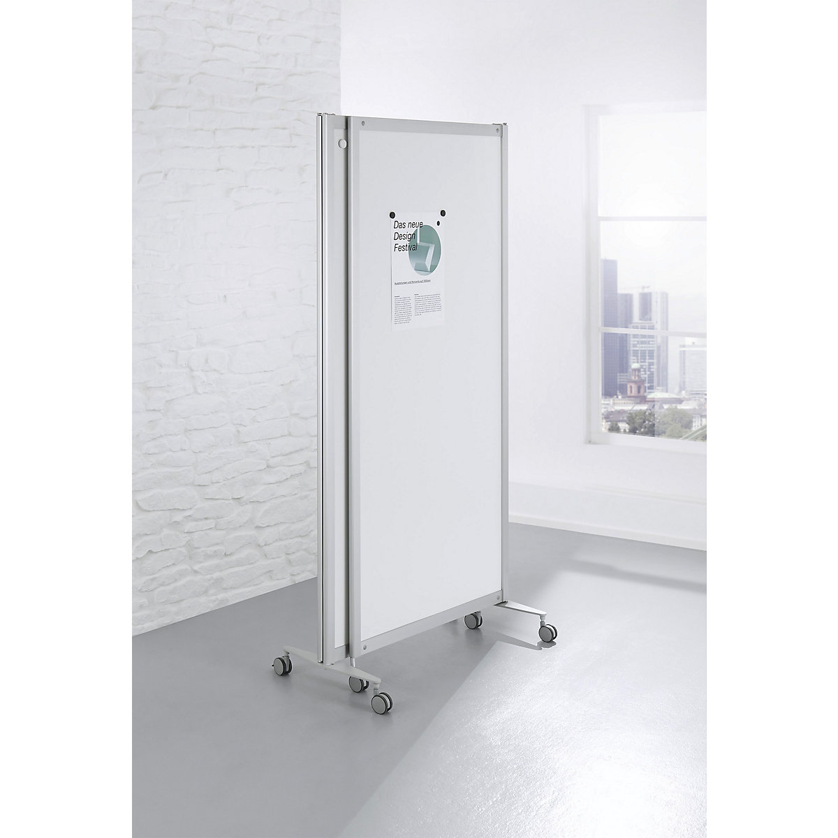 Mobile Faltstellwand, schwer entflammbar (Produktabbildung 2)-1